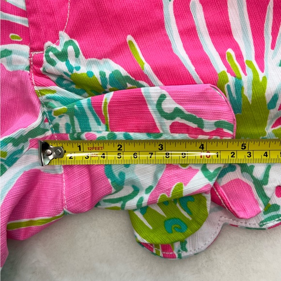 Lilly Pulitzer Buttercup Shorts Flamingo Pink Don’t Give A Cluck Size 2 - Picture 15 of 16